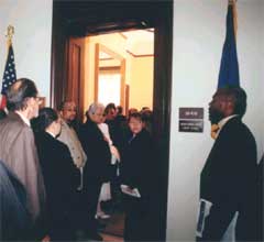 Inner city pastors enter Hillary Clinton's Senate office at Capitol